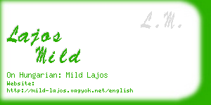 lajos mild business card